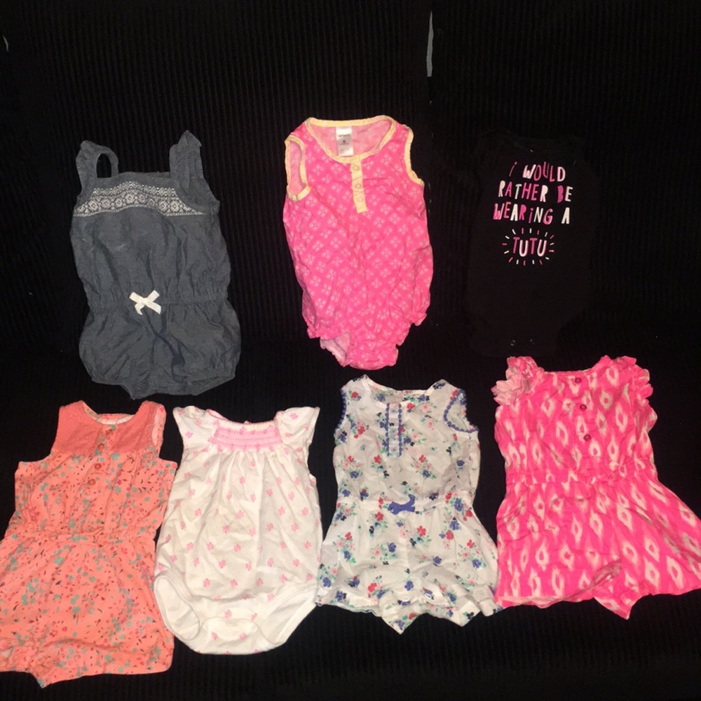 6 rompers 1 jumpsuit 🎀🎀🎀